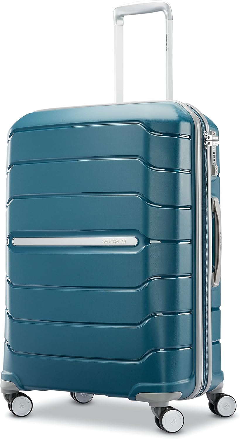 Samsonite Freeform Hardside Carry-On Luggage with Spinner Wheels - Hardshell Suitcase - TSA, Airline-Approved - Expandable Hard Shell, Smooth Rolling Wheels for Lightweight Travel - Navy