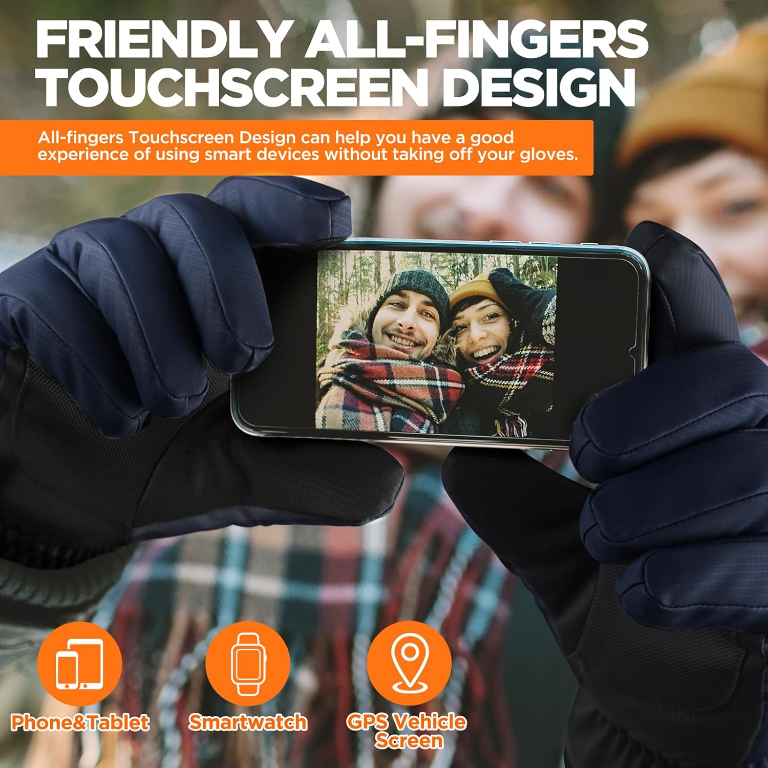 rivmount Winter Waterproof Ski Snow Warm Gloves for Women Men, Windproof Cold Weather Thermal with Touchscreen Fingers, for Running Driving Cycling Hiking Biking Outdoor Sports Daily Work