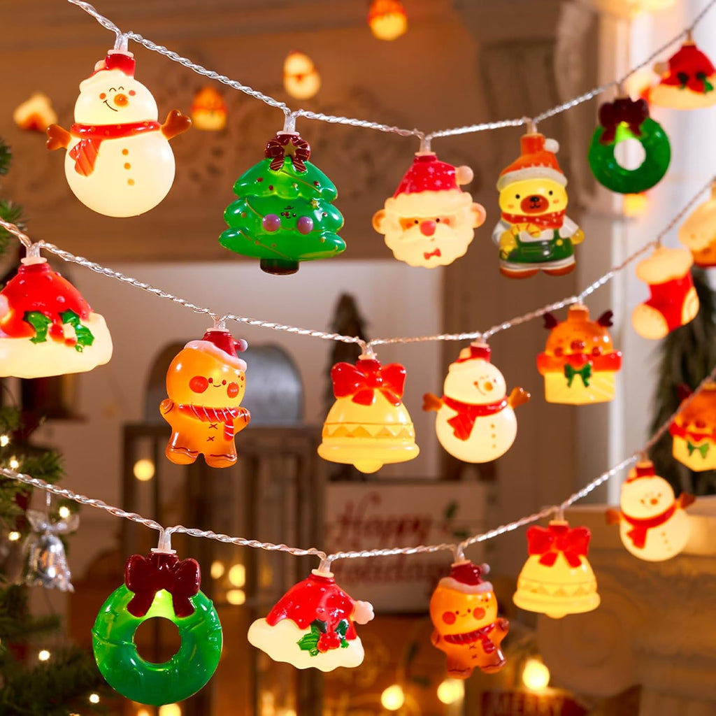 LOLStar Halloween String Lights Decorations, 9.8FT 20 LED Halloween Fairy Lights, Battery Operated (Not Included) with Timer Function and 8 Flashing Modes, Cute Booday Lights 2025 Home Indoor Decor