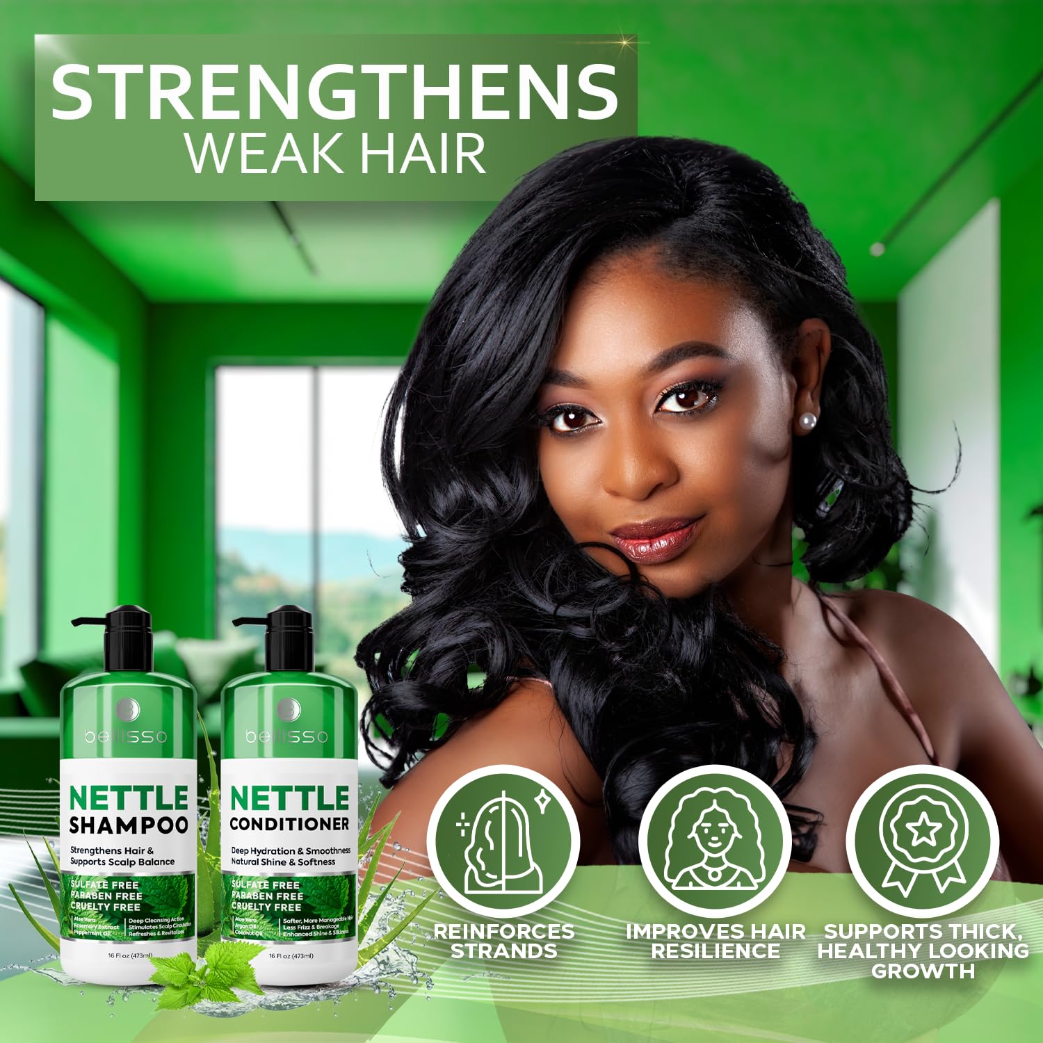 Biotin Shampoo and Conditioner Set - Sulfate and Paraben Free Treatment for Men and Women - Hair Thickening Volumizing Products to Help Boost Thinning Hair with Added Keratin