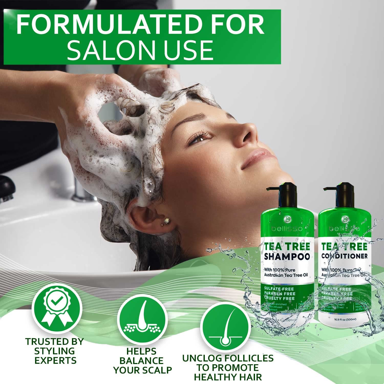 Biotin Shampoo and Conditioner Set - Sulfate and Paraben Free Treatment for Men and Women - Hair Thickening Volumizing Products to Help Boost Thinning Hair with Added Keratin