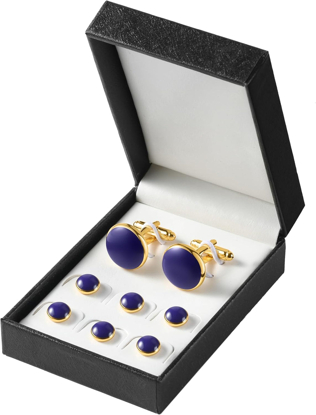 Zealmer 316L Stainless Steel Cufflinks Shirt Studs Business Wedding Gifts for Men