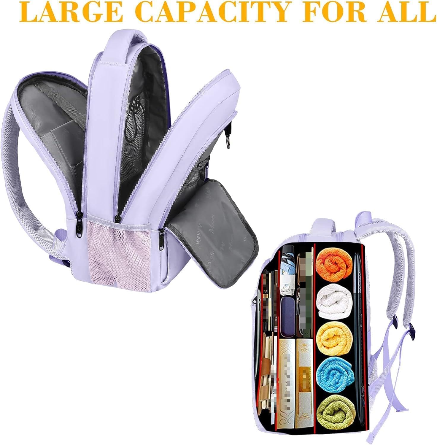 MATEIN Travel Laptop Backpack, Business Anti Theft Slim Sturdy Laptops Backpack with USB Charging Port, Water Resistant College School Computer Bag Gift for Men & Women Fits 15.6 Inch Notebook, Grey