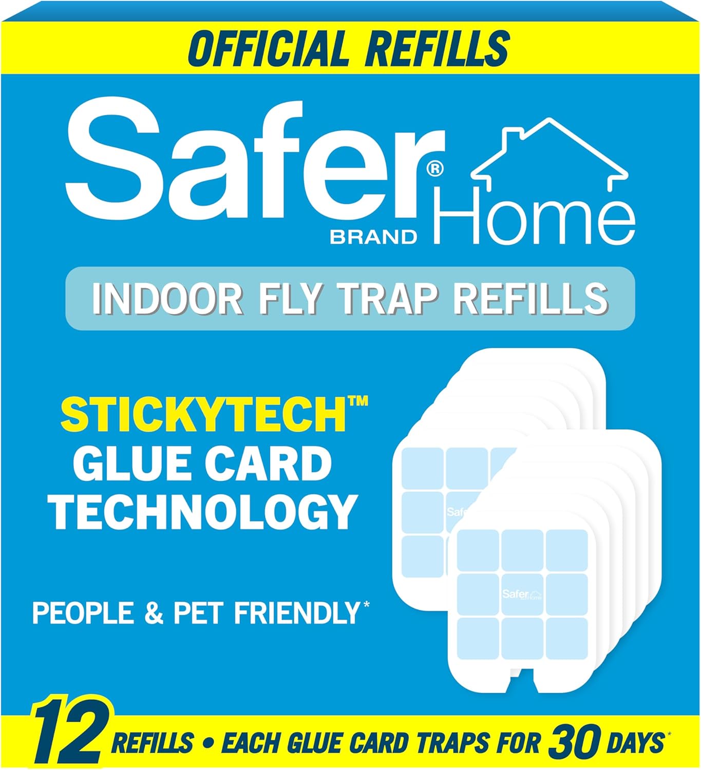 Safer Home Indoor Plug-In Fly Trap - SH502 - Effective Fruit Fly Traps for Indoors, Gnat Traps for House Indoor, 400 Sq Ft Protection - Style: 1 Device + 2 Glue Cards