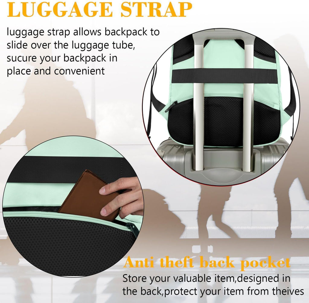 MATEIN Travel Laptop Backpack, Business Anti Theft Slim Sturdy Laptops Backpack with USB Charging Port, Water Resistant College School Computer Bag Gift for Men & Women Fits 15.6 Inch Notebook, Grey