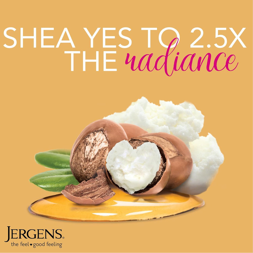 Jergens Shea Butter Hand and Body Lotion, Deep Conditioning Moisturizer, 3X More Radiant Skin, with Pure Shea Butter, Dermatologist Tested, 26.5 Oz