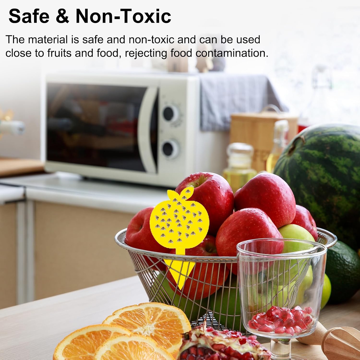 Fruit Fly Traps Fungus Gnat Traps Yellow Sticky Bug Traps 36 Pack No Harm and Odorless for Indoor Outdoor Use Protect The Plant