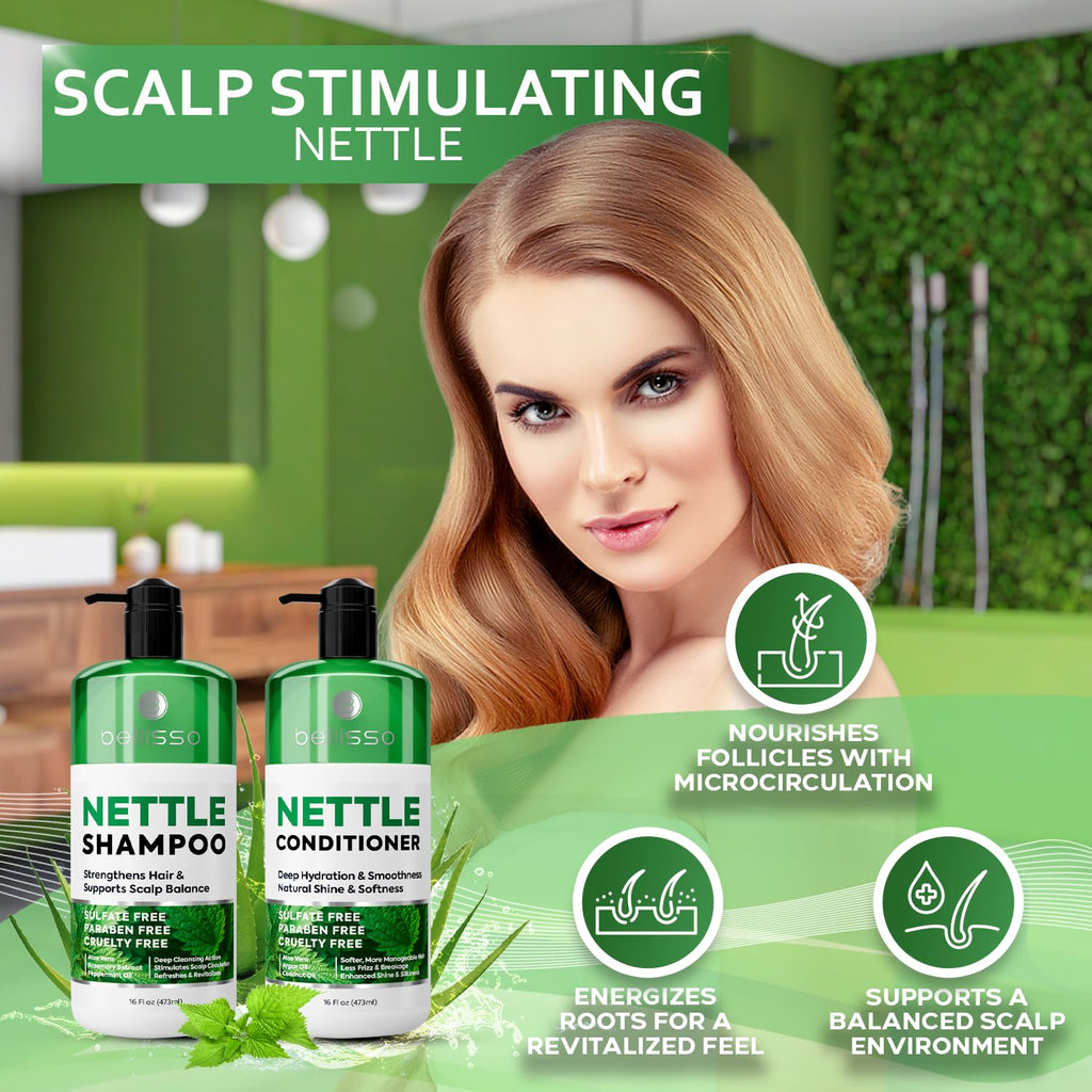 Biotin Shampoo and Conditioner Set - Sulfate and Paraben Free Treatment for Men and Women - Hair Thickening Volumizing Products to Help Boost Thinning Hair with Added Keratin