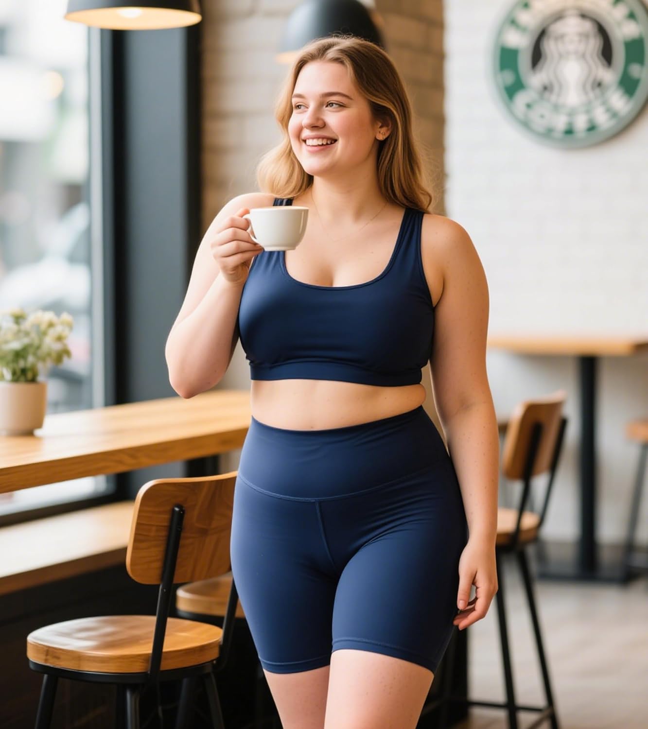 FULLSOFT High Waisted Biker Shorts for Women-5" Tummy Control Fitness Athletic Workout Running Yoga Gym Shorts