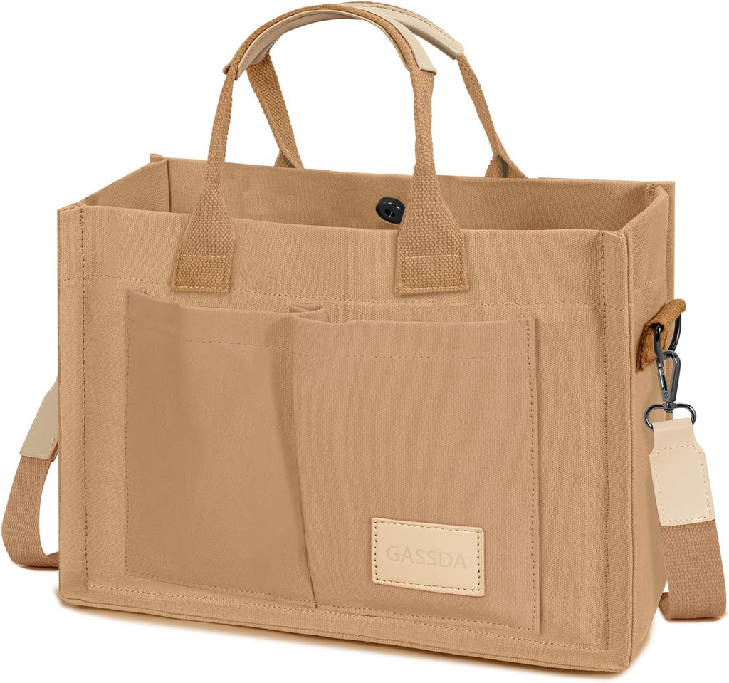 Tote Bags for Women Canvas Tote Purse Crossbody with Pockets Top Handle Shoulder Satchel Bag for Women
