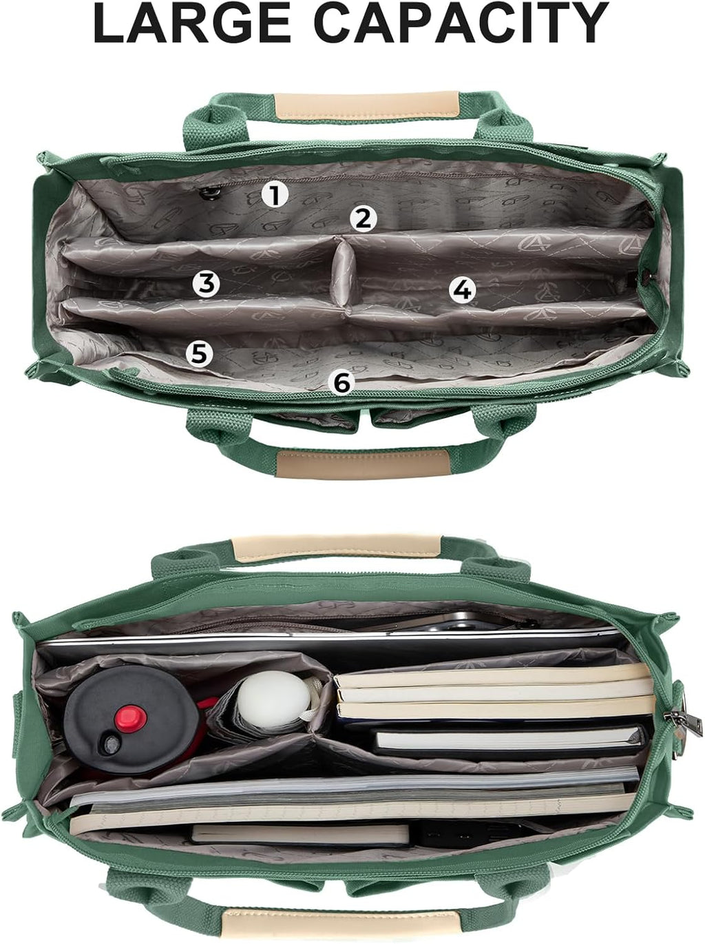 Tote Bags for Women Canvas Tote Purse Crossbody with Pockets Top Handle Shoulder Satchel Bag for Women