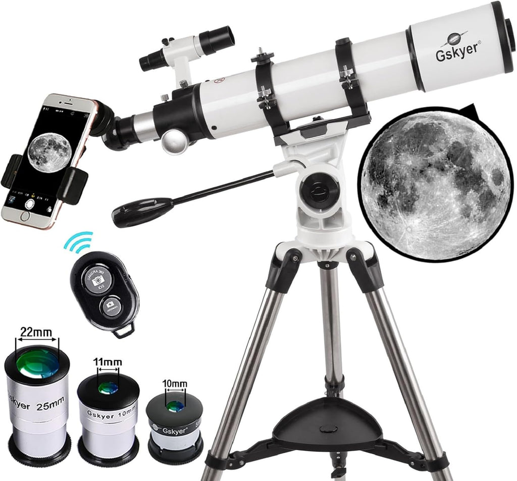 Gskyer Telescope, 70mm Aperture 400mm AZ Mount Astronomical Refracting Telescope for Kids Beginners - Travel Telescope with Carry Bag, Phone Adapter and Wireless Remote.