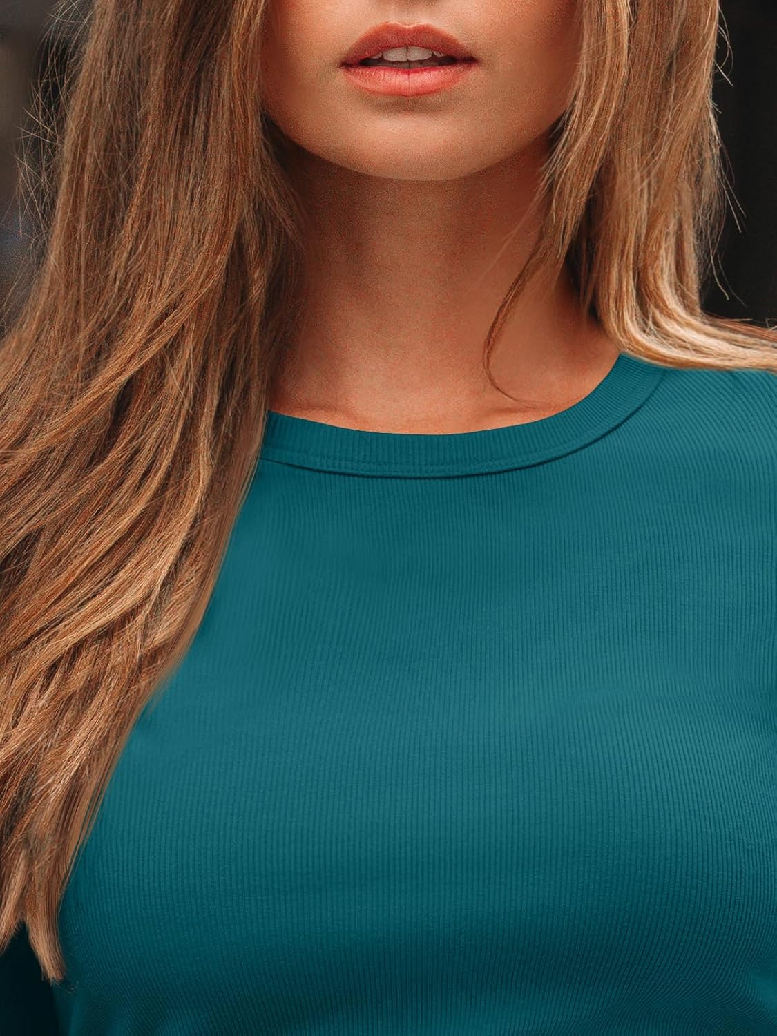 AUTOMET Long Sleeve Shirts Blouses Fall Fashion Ribbed Basic Tops Winter Clothes