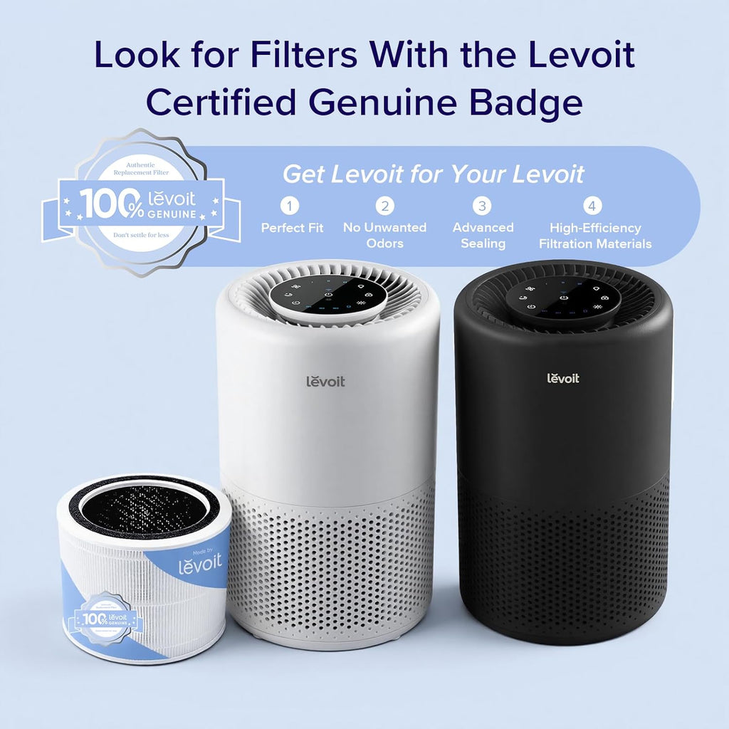 LEVOIT Air Purifiers for Bedroom Home Dorm, 3-in-1 Filter Cleaner with Fragrance Sponge for Better Sleep, Filters Smoke, Allergies, Pet Dander, Odor, Dust, Office, Desktop, Core Mini-P, White