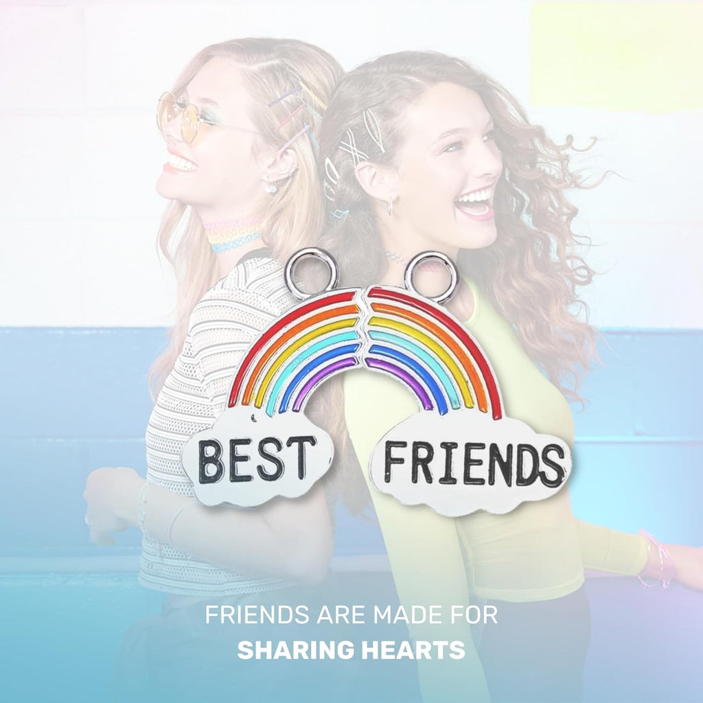 BodyJ4You 2PC Tattoo Choker Necklace - 90s Choker Necklace Women - 2000s Y2K Black Chokers Rainbow Choker - Butterfly Ying Yang Unicorn Rainbow Charms - Stretchy Elastic Necklace