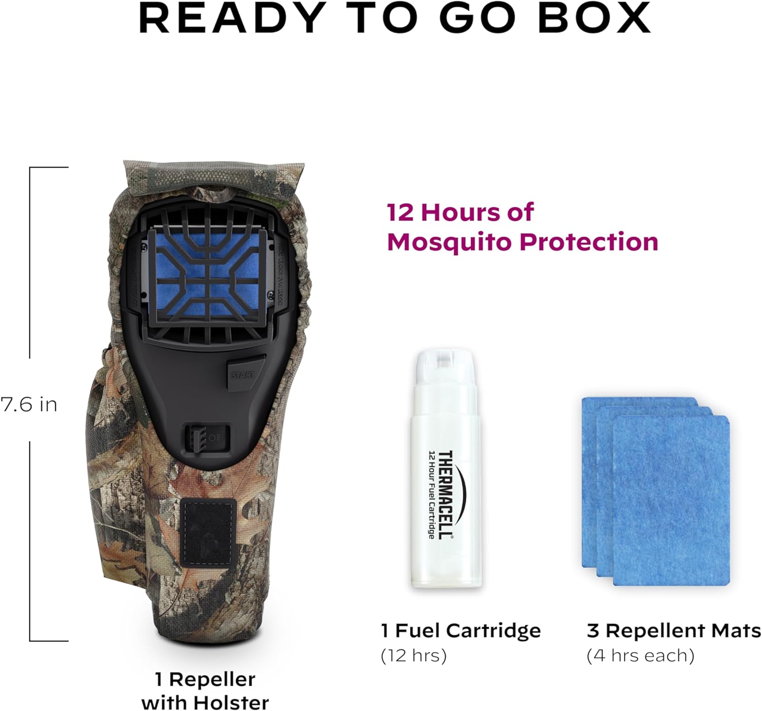 Thermacell Mosquito Portable Repeller; Includes 12-Hour Refill; 15 Foot Zone of Protection; Highly Effective Mosquito Repellent; Deet Free Bug Spray Alternative; Scent Free