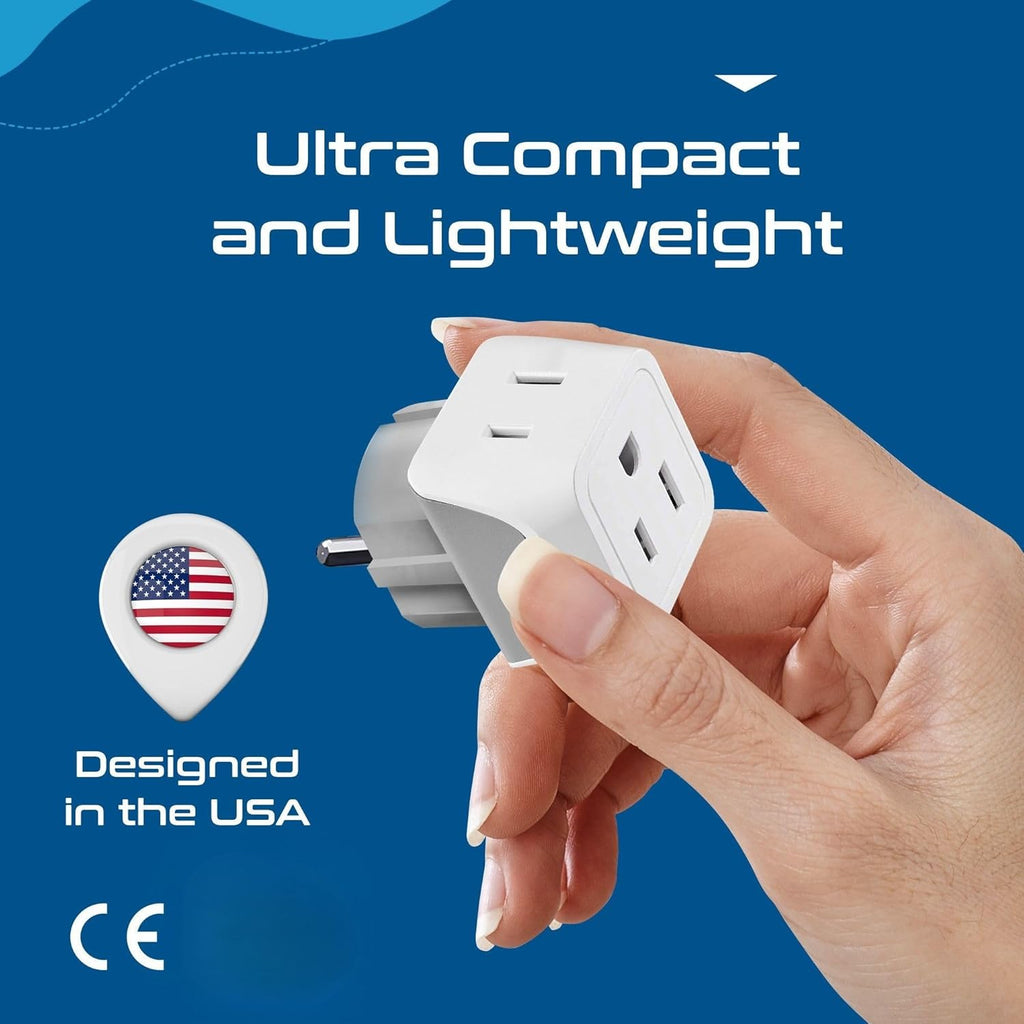 Ceptics Universal Travel Adapter, 35W International Power Adapter with PD & QC 3.0 Dual USB-C, 3 USB Travel Adapter Worldwide, Type I C G A Outlets 110V 220V A/C - EU Euro US UK (11-KU)