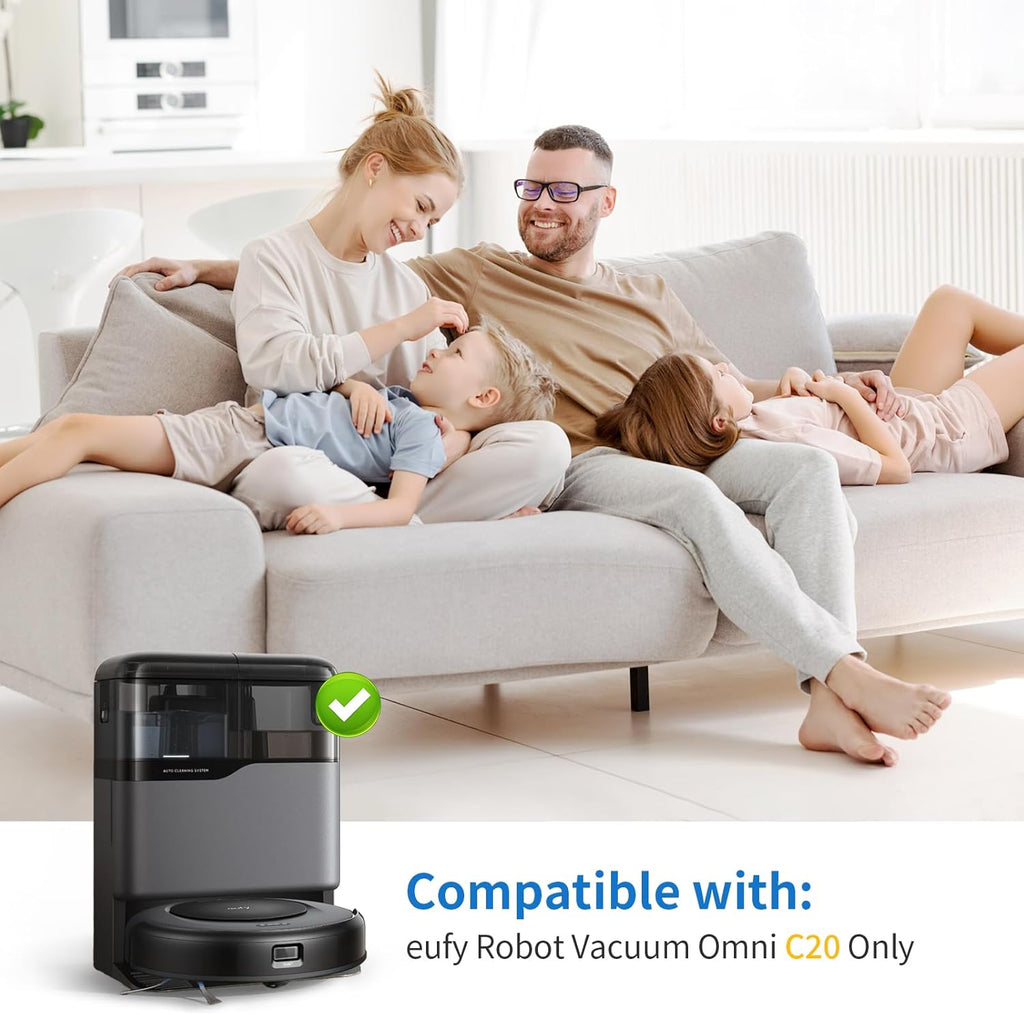 23 Pack C20 Omni Replacement Parts Accessories for Eufy C20 Omni Robot Vacuums kit, 1 Roller Brush, 4 HEPA Filters, 4 Mop Pads, 6 Side Brushes, 6 Dust Bags, 1 Clean Tool, 1 Screwdriver