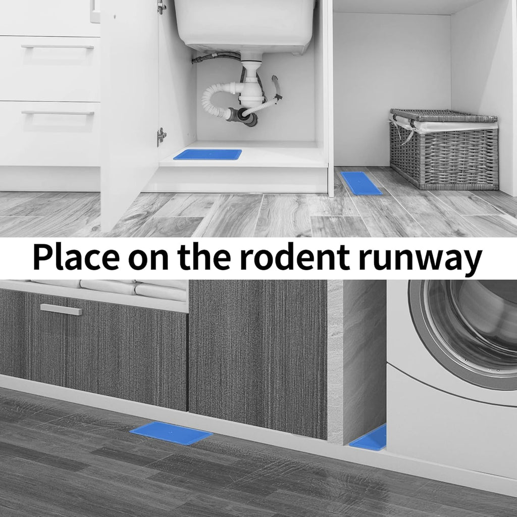 LULUCATCH Mouse & Insect Traps 12 Pack, Heavier Sticky Traps with Non-Toxic Glue for Small Mice & Insects. Sticky Mouse Traps Indoor, Easy to Set, Pet Safe Pest Control