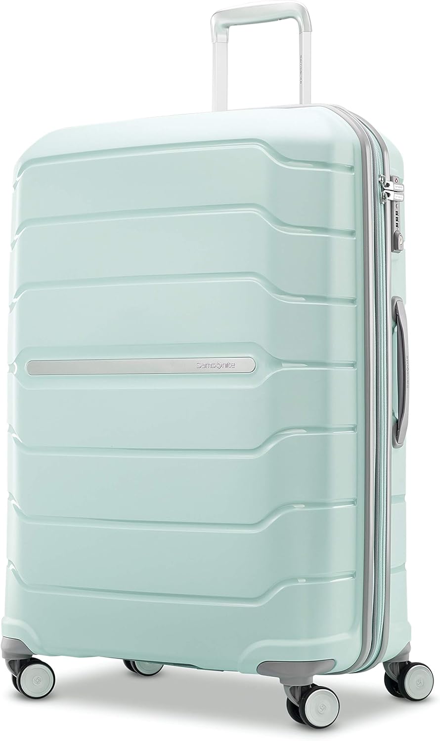 Samsonite Freeform Hardside Carry-On Luggage with Spinner Wheels - Hardshell Suitcase - TSA, Airline-Approved - Expandable Hard Shell, Smooth Rolling Wheels for Lightweight Travel - Navy