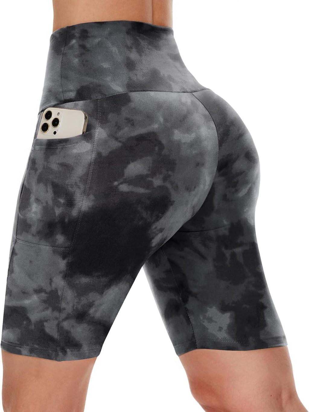 CAMPSNAIL Biker Shorts Women with Pockets - 3"/5"/8" High Waisted Workout Spandex Tummy Control Gym Running Yoga Shorts