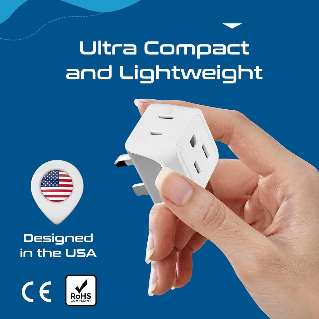Ceptics Universal Travel Adapter, 35W International Power Adapter with PD & QC 3.0 Dual USB-C, 3 USB Travel Adapter Worldwide, Type I C G A Outlets 110V 220V A/C - EU Euro US UK (11-KU)