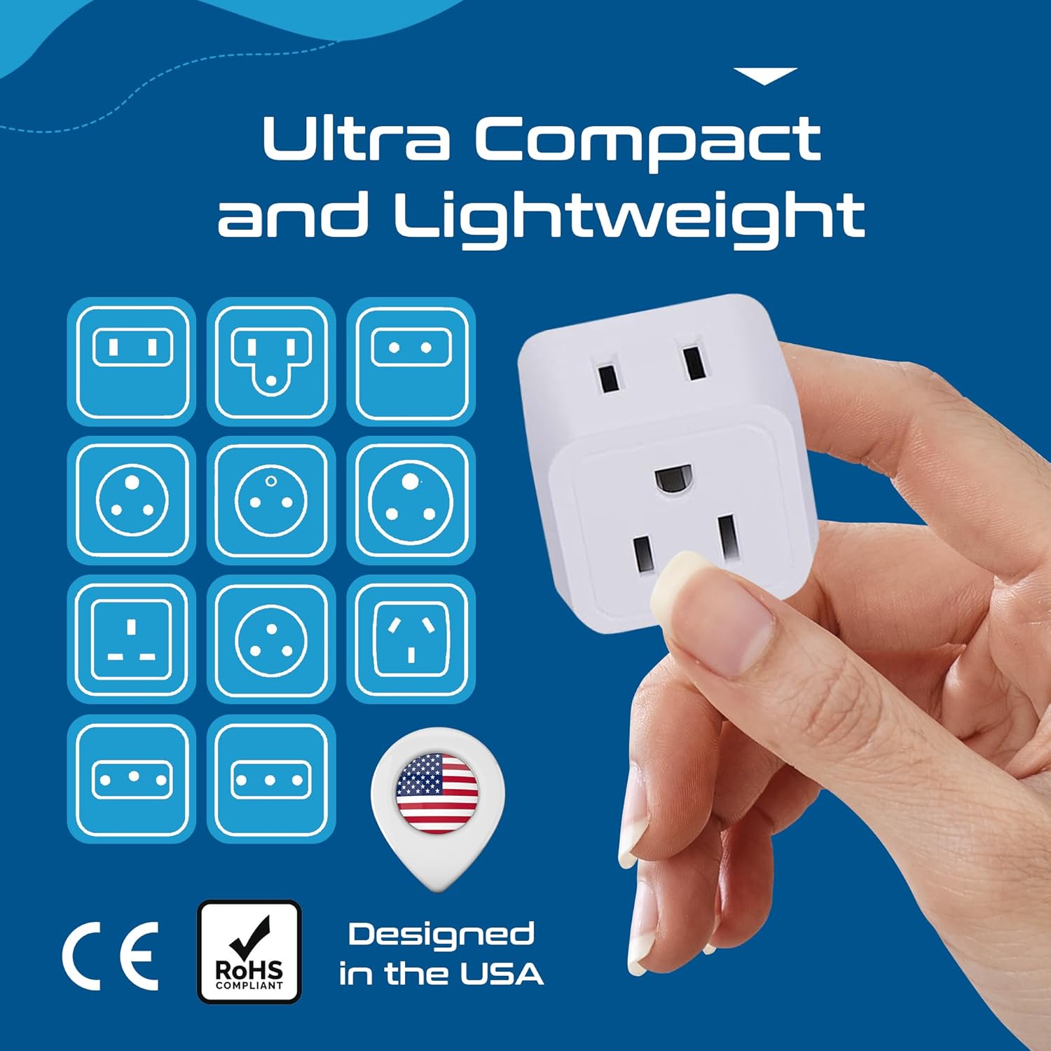 Ceptics Universal Travel Adapter, 35W International Power Adapter with PD & QC 3.0 Dual USB-C, 3 USB Travel Adapter Worldwide, Type I C G A Outlets 110V 220V A/C - EU Euro US UK (11-KU)