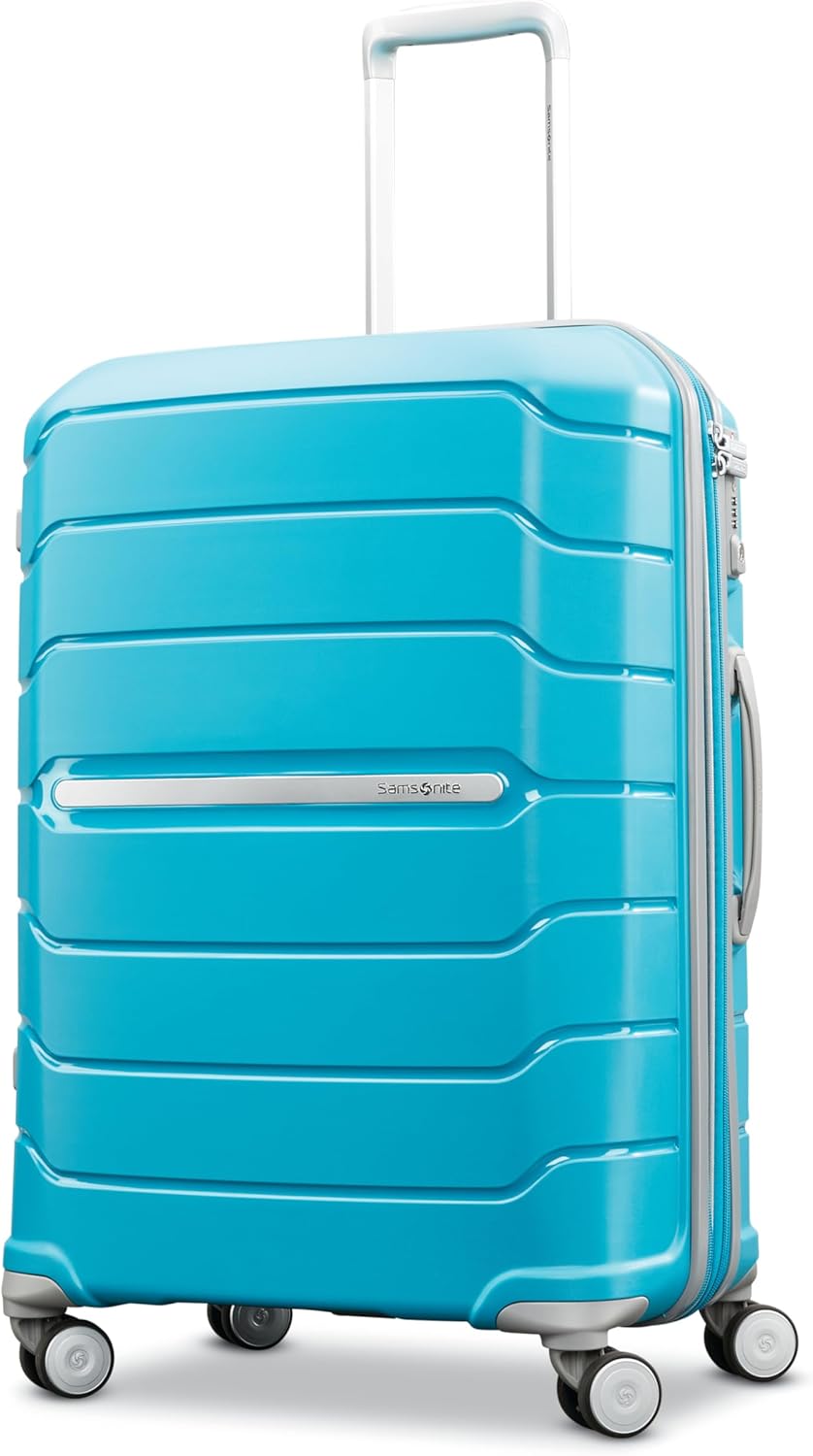 Samsonite Freeform Hardside Carry-On Luggage with Spinner Wheels - Hardshell Suitcase - TSA, Airline-Approved - Expandable Hard Shell, Smooth Rolling Wheels for Lightweight Travel - Navy