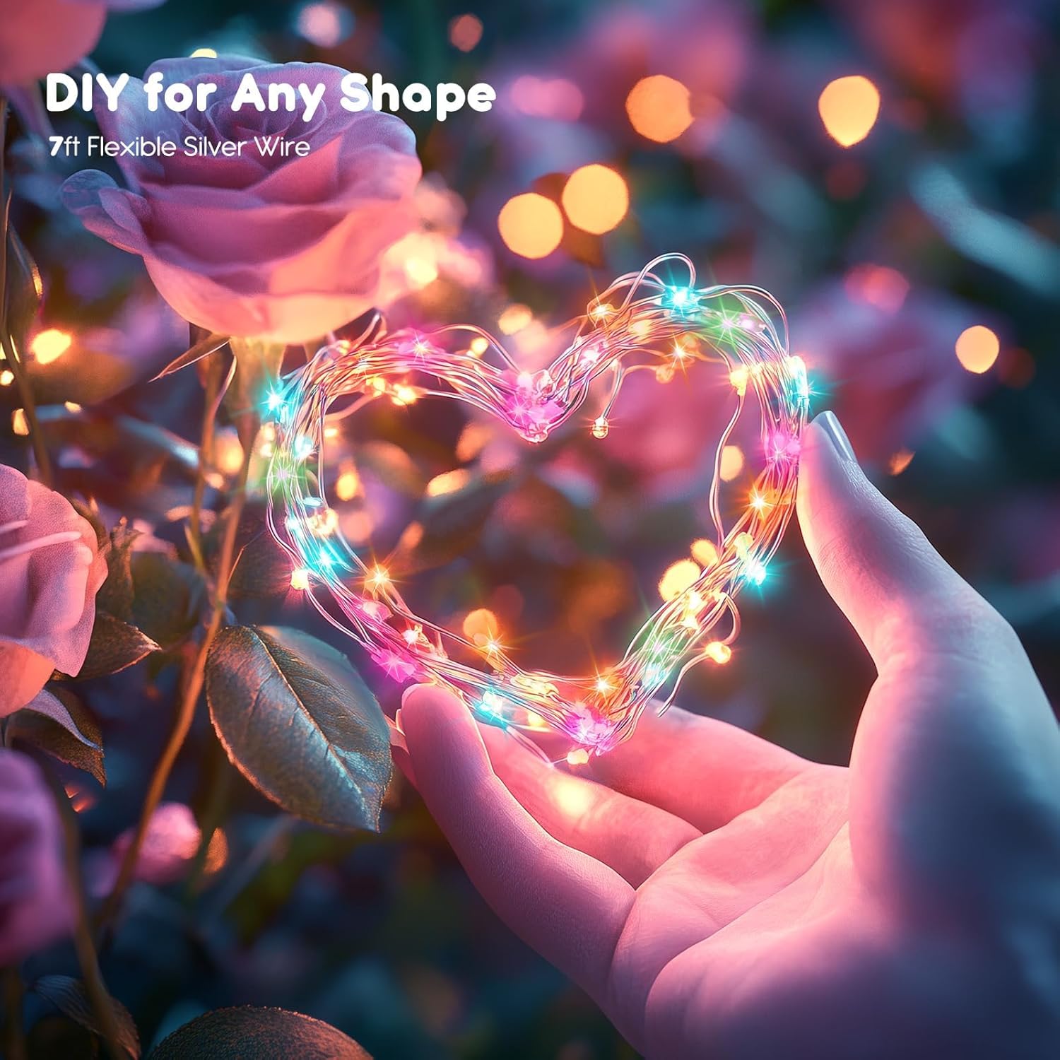 Brightown 12 Pack LED Fairy Lights Battery Operated String Lights - 7ft 20LED Waterproof Silver Wire Firefly Starry Moon Lights for DIY Crafts Wedding Table Centerpieces Party Bedroom Christmas