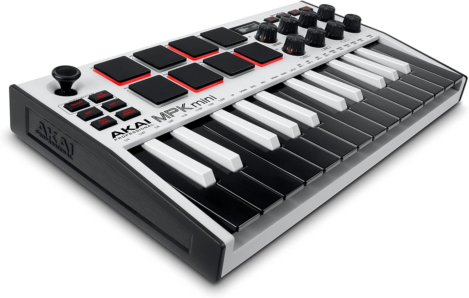 Akai Professional MPK Mini MK3 - 25 Key USB MIDI Keyboard Controller With 8 Backlit Drum Pads, 8 Knobs, Music Production Software and Native Instruments Sound Package (NKS Integration)