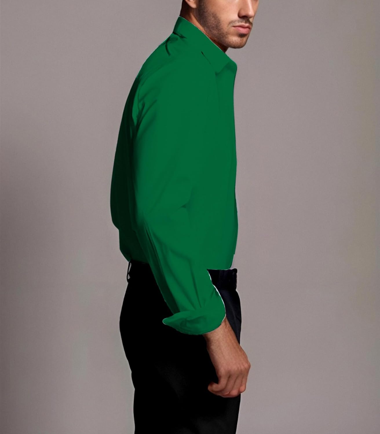 BEILU Stretch Mens Slim Fit Dress Shirts Formal Long Sleeve Button Down Shirts