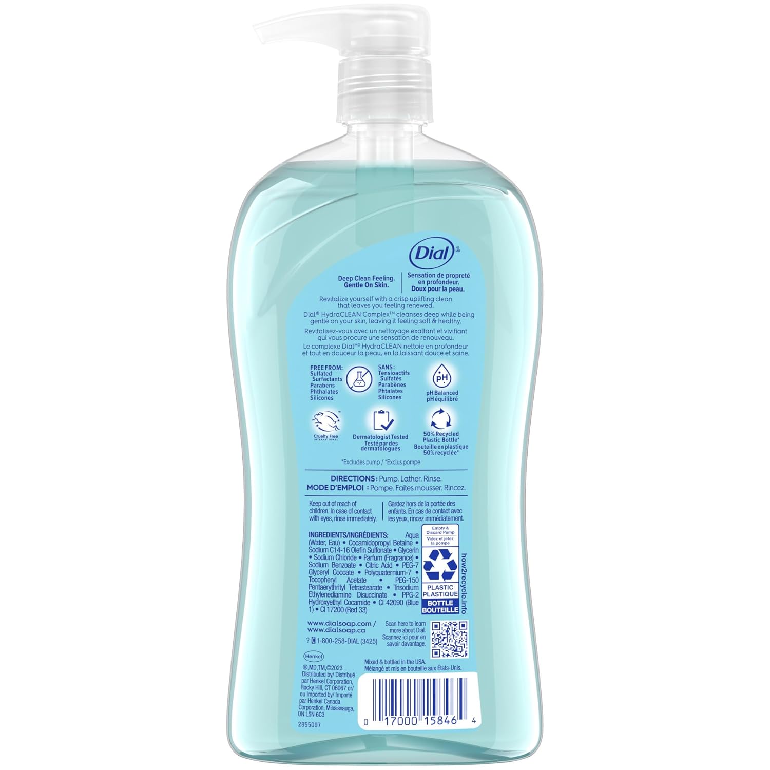Dial Body Wash, Refresh & Renew Spring Water, 32 fl oz