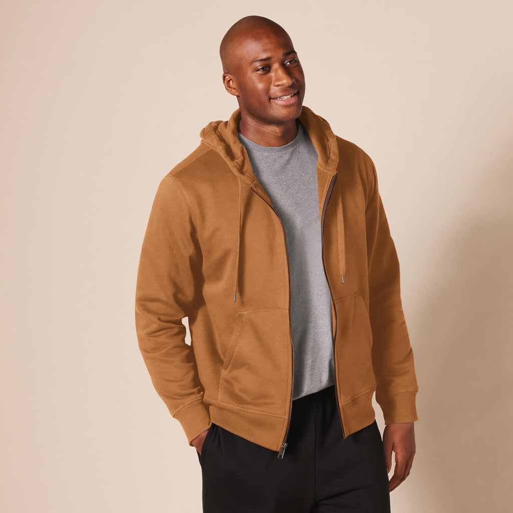 Essentials Men's Full-Zip Fleece Hoodie (Available in Big & Tall)