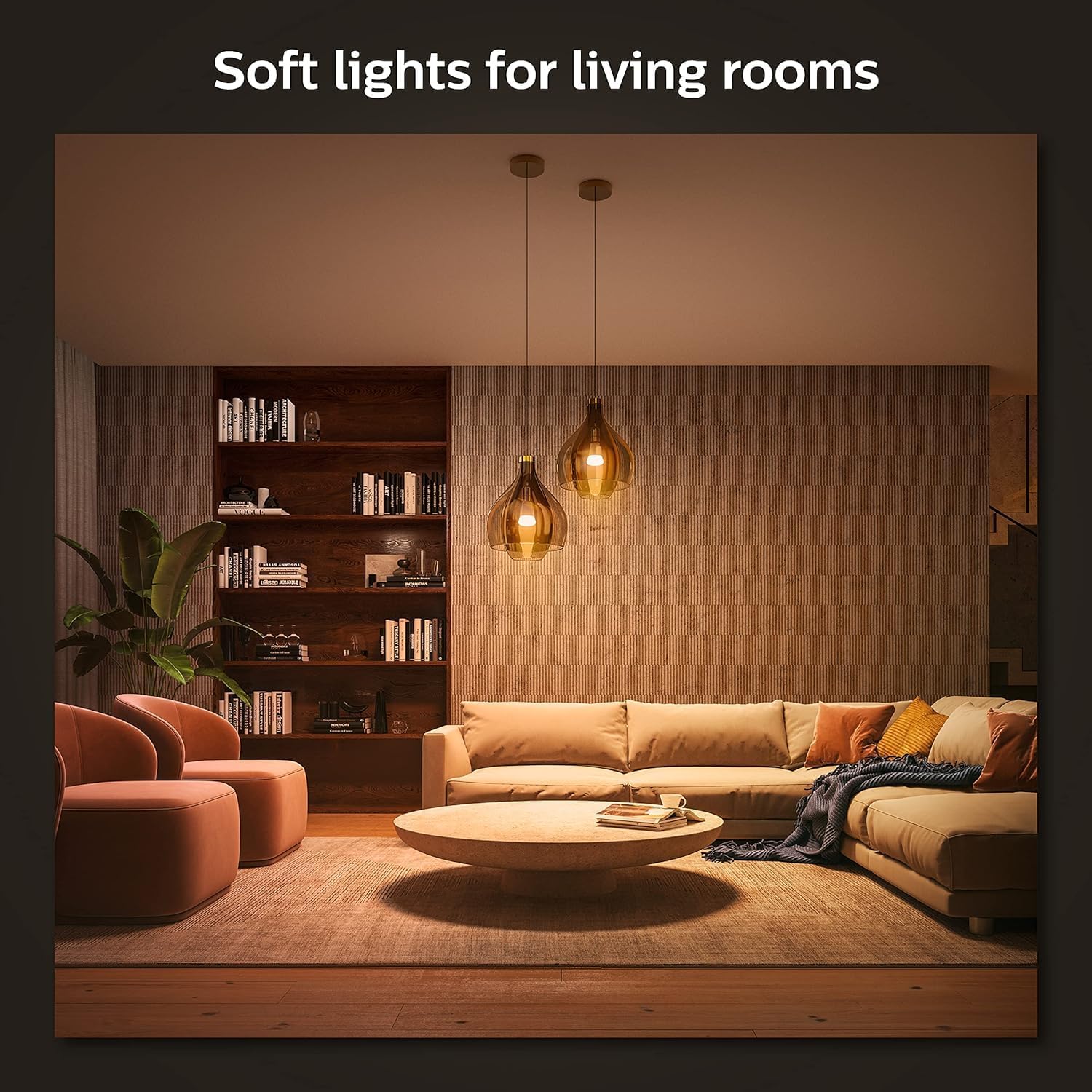 Philips Hue Smart 60W A19 LED Bulb - Soft Warm White Light - 4 Pack - 800LM - E26 - Indoor - Control with Hue App - Works with Alexa, Google Assistant and Apple Homekit