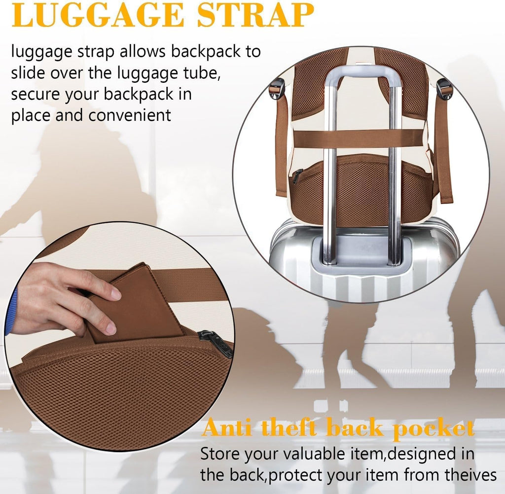 MATEIN Travel Laptop Backpack, Business Anti Theft Slim Sturdy Laptops Backpack with USB Charging Port, Water Resistant College School Computer Bag Gift for Men & Women Fits 15.6 Inch Notebook, Grey