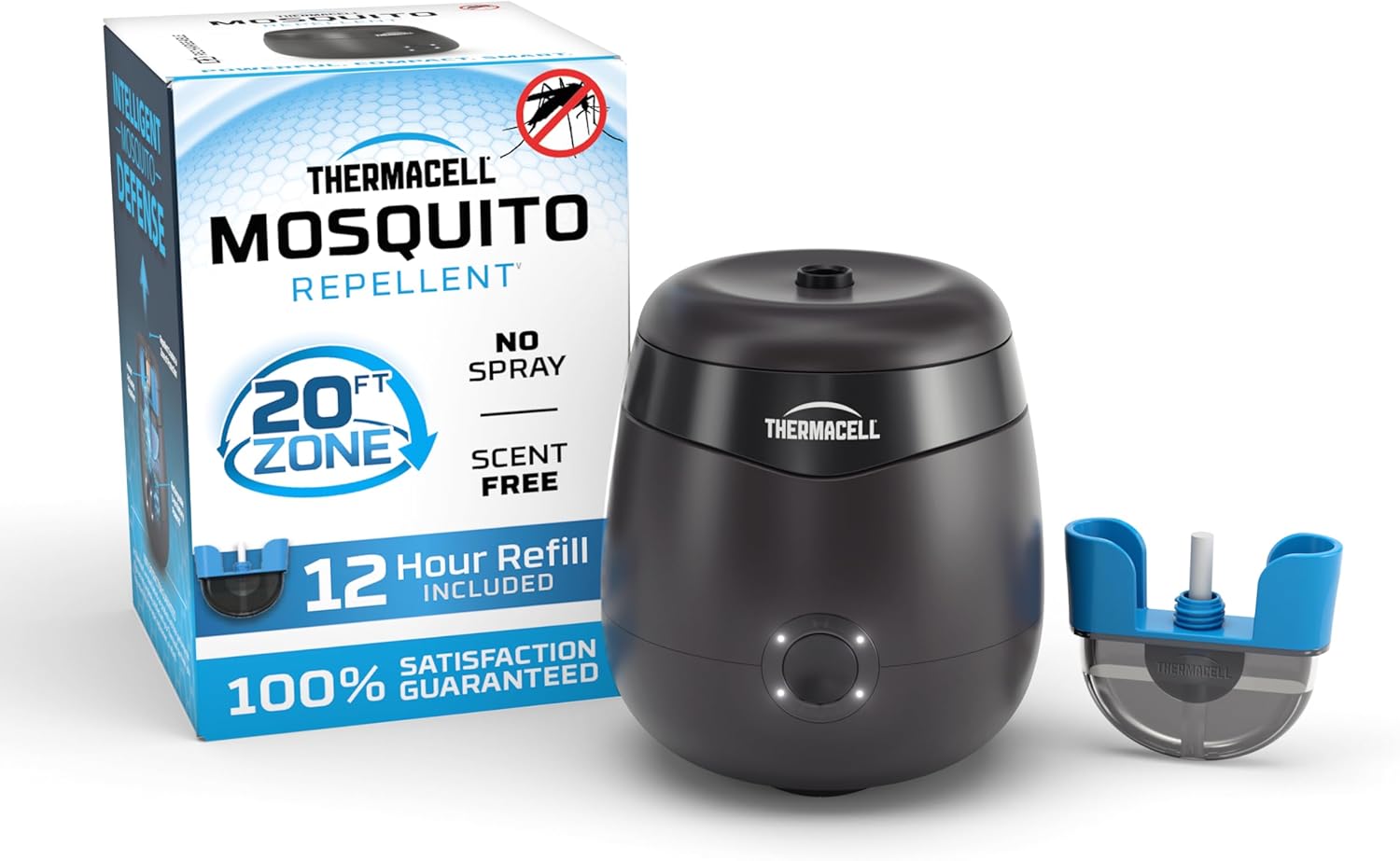 Thermacell E-Series Rechargeable Mosquito Repeller with 20’ Mosquito Protection Zone; Bug Spray Alternative; Scent Free