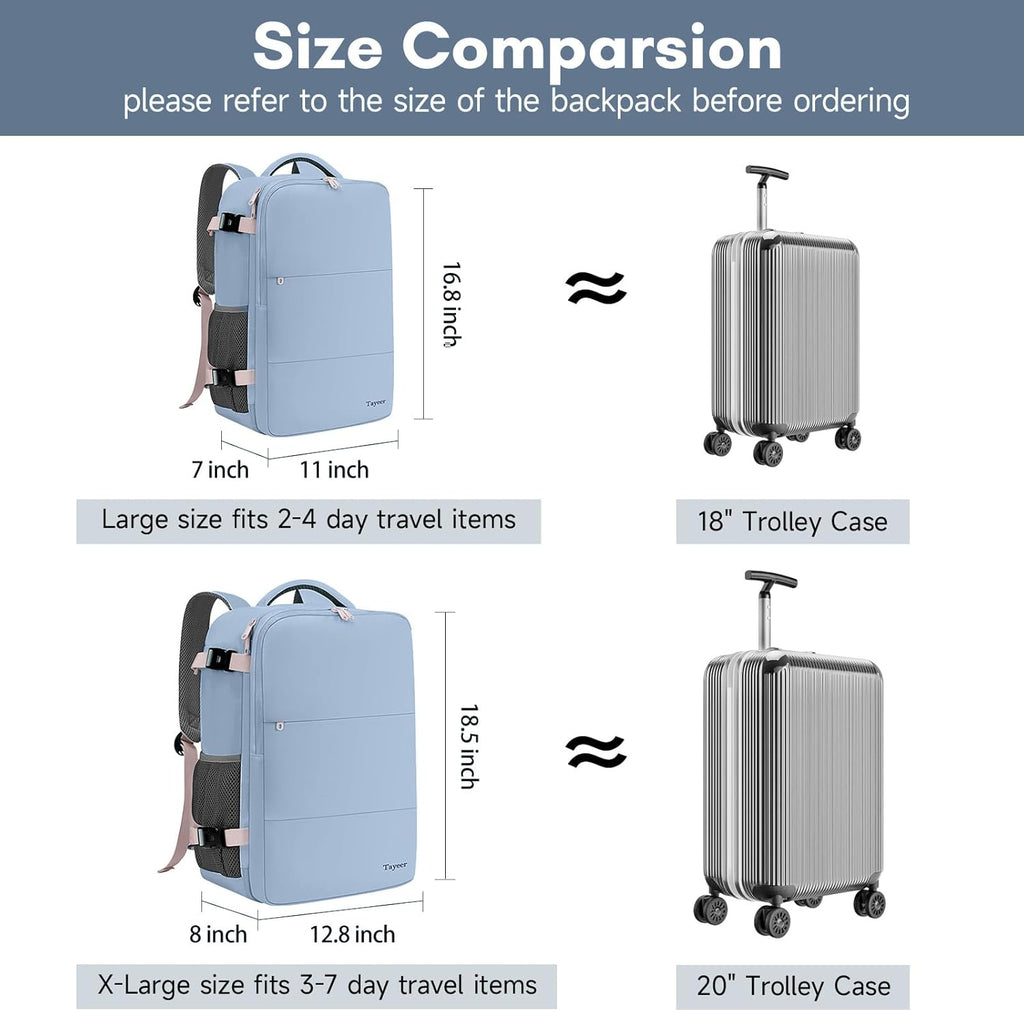 Taygeer Travel Backpack for Women, Carry On Backpack with USB Charging Port & Shoe Pouch, TSA 15.6inch Laptop Mochila Flight Approved, Nurse Bag Casual Daypack for Weekender Business Hiking, Pink