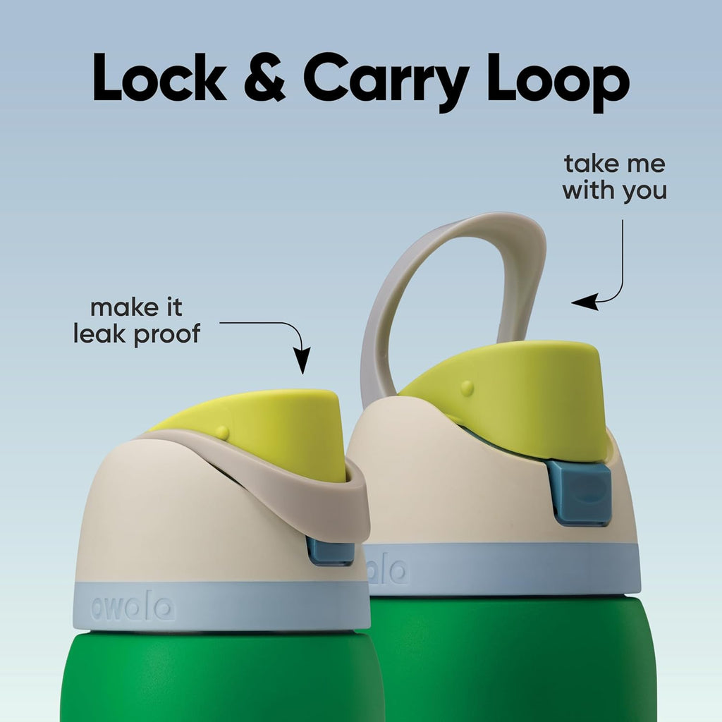 Owala FreeSip Insulated Stainless Steel Water Bottle with Straw, BPA-Free Sports Water Bottle, Great for Travel, 24 Oz, Denim