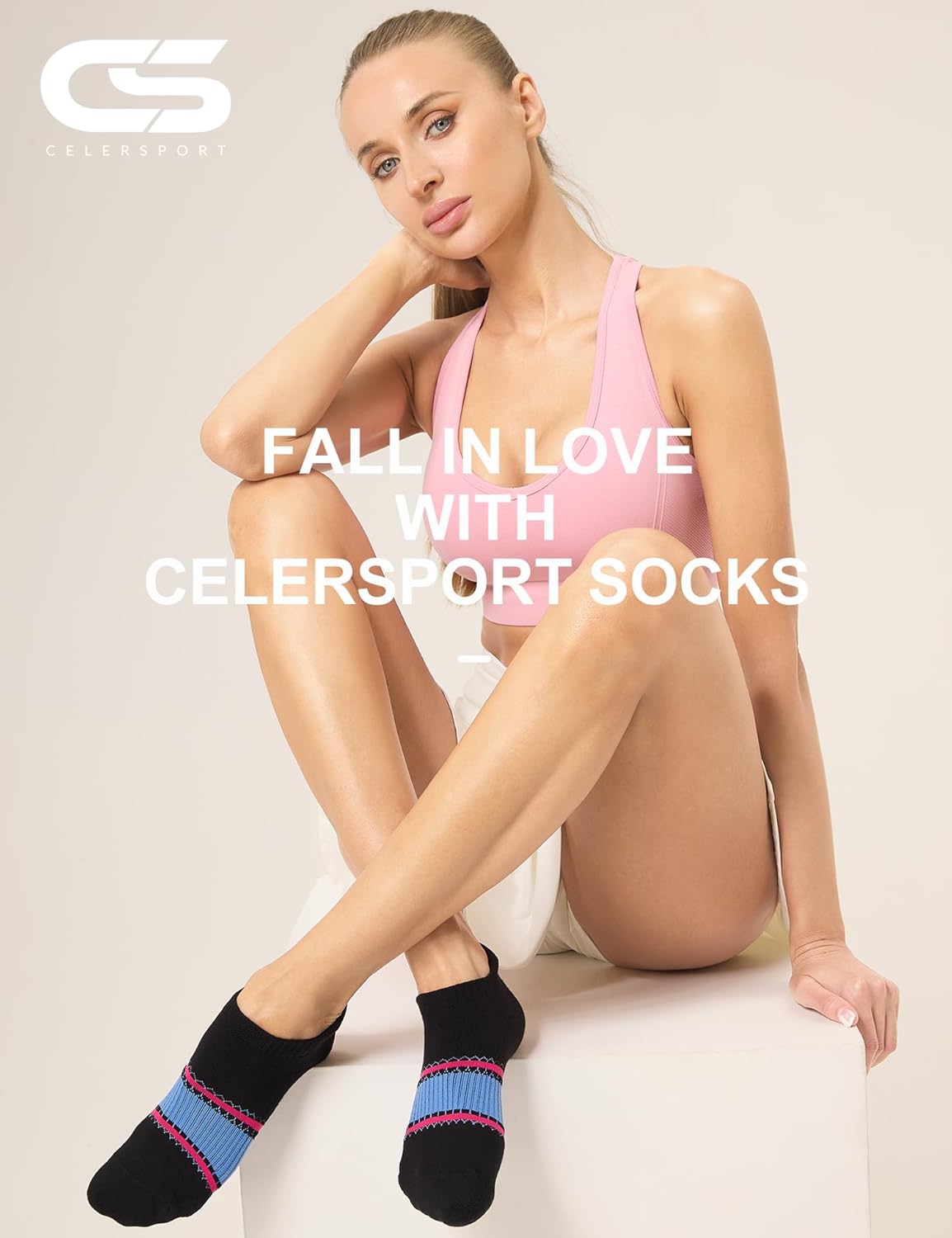 CS CELERSPORT 6 Pairs Ankle Athletic Running Socks Low Cut Sports Tab Socks for Men and Women