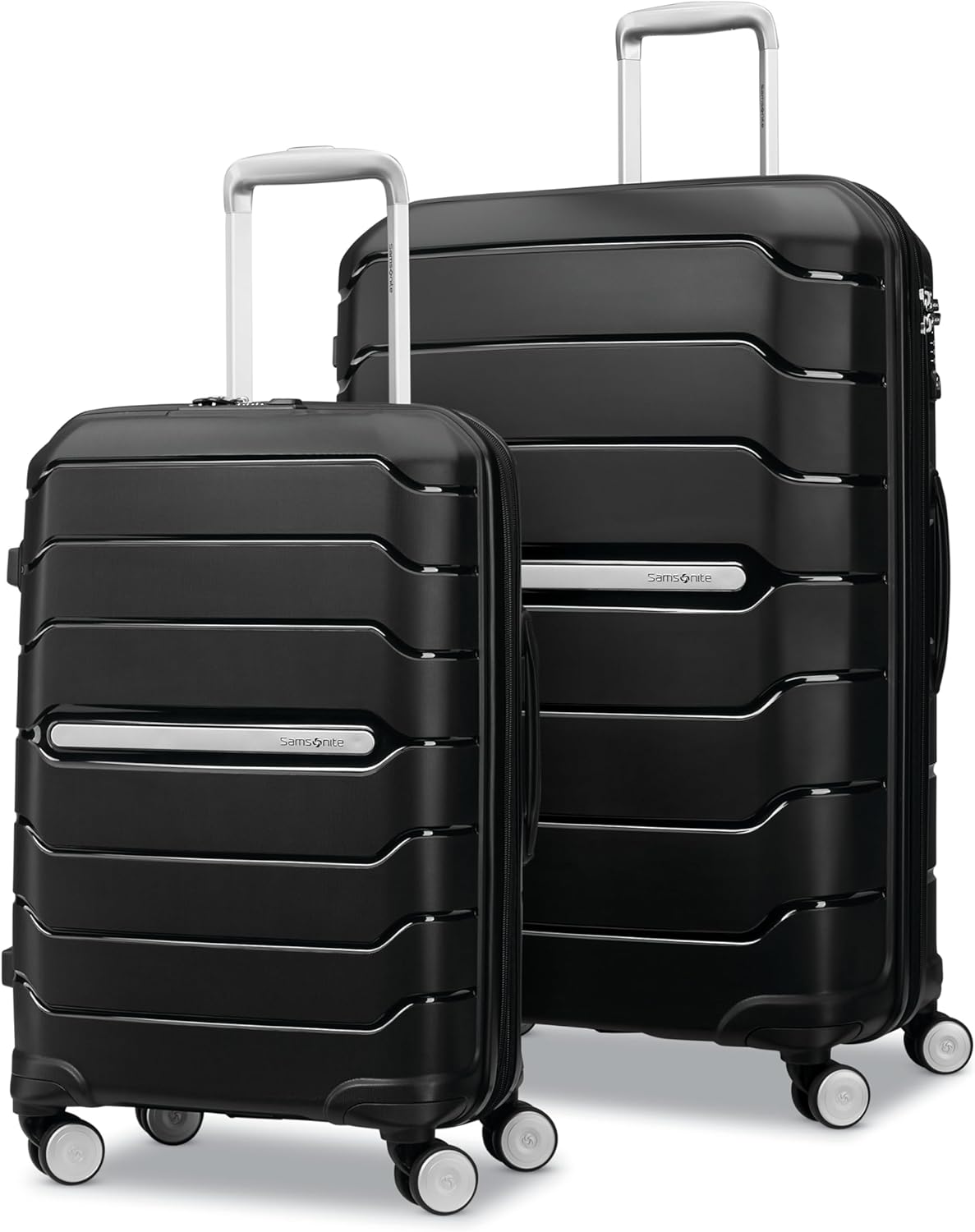 Samsonite Freeform Hardside Carry-On Luggage with Spinner Wheels - Hardshell Suitcase - TSA, Airline-Approved - Expandable Hard Shell, Smooth Rolling Wheels for Lightweight Travel - Navy