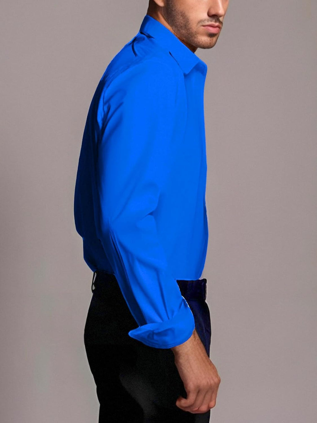 BEILU Stretch Mens Slim Fit Dress Shirts Formal Long Sleeve Button Down Shirts