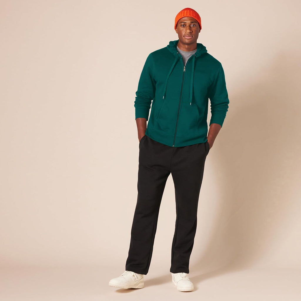 Essentials Men's Full-Zip Fleece Hoodie (Available in Big & Tall)