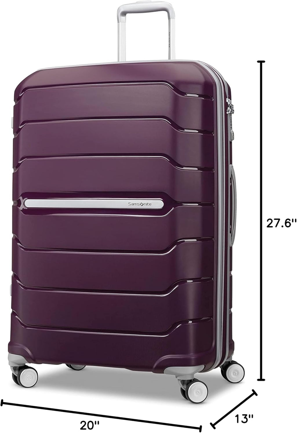 Samsonite Freeform Hardside Carry-On Luggage with Spinner Wheels - Hardshell Suitcase - TSA, Airline-Approved - Expandable Hard Shell, Smooth Rolling Wheels for Lightweight Travel - Navy