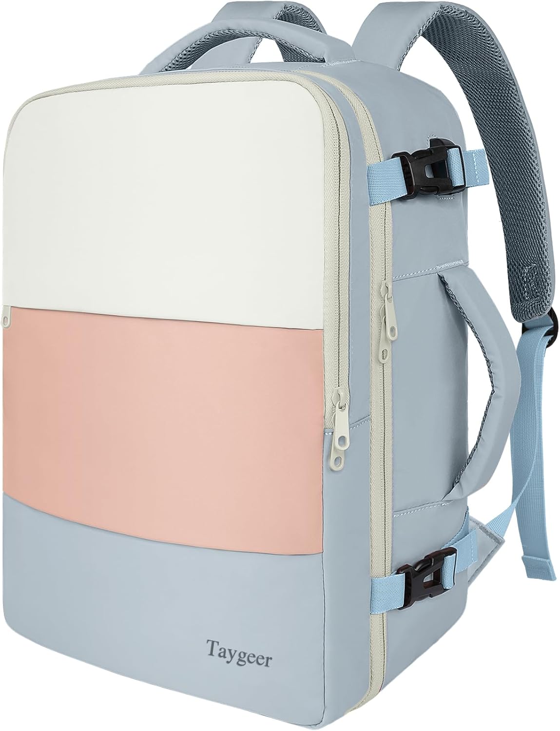 Taygeer Travel Backpack for Women, Carry On Backpack with USB Charging Port & Shoe Pouch, TSA 15.6inch Laptop Mochila Flight Approved, Nurse Bag Casual Daypack for Weekender Business Hiking, Pink