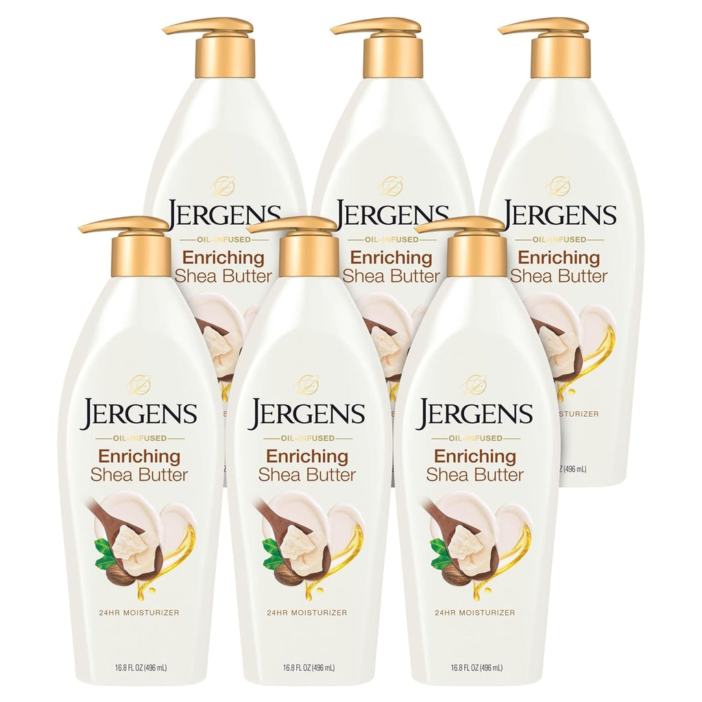 Jergens Shea Butter Hand and Body Lotion, Deep Conditioning Moisturizer, 3X More Radiant Skin, with Pure Shea Butter, Dermatologist Tested, 26.5 Oz