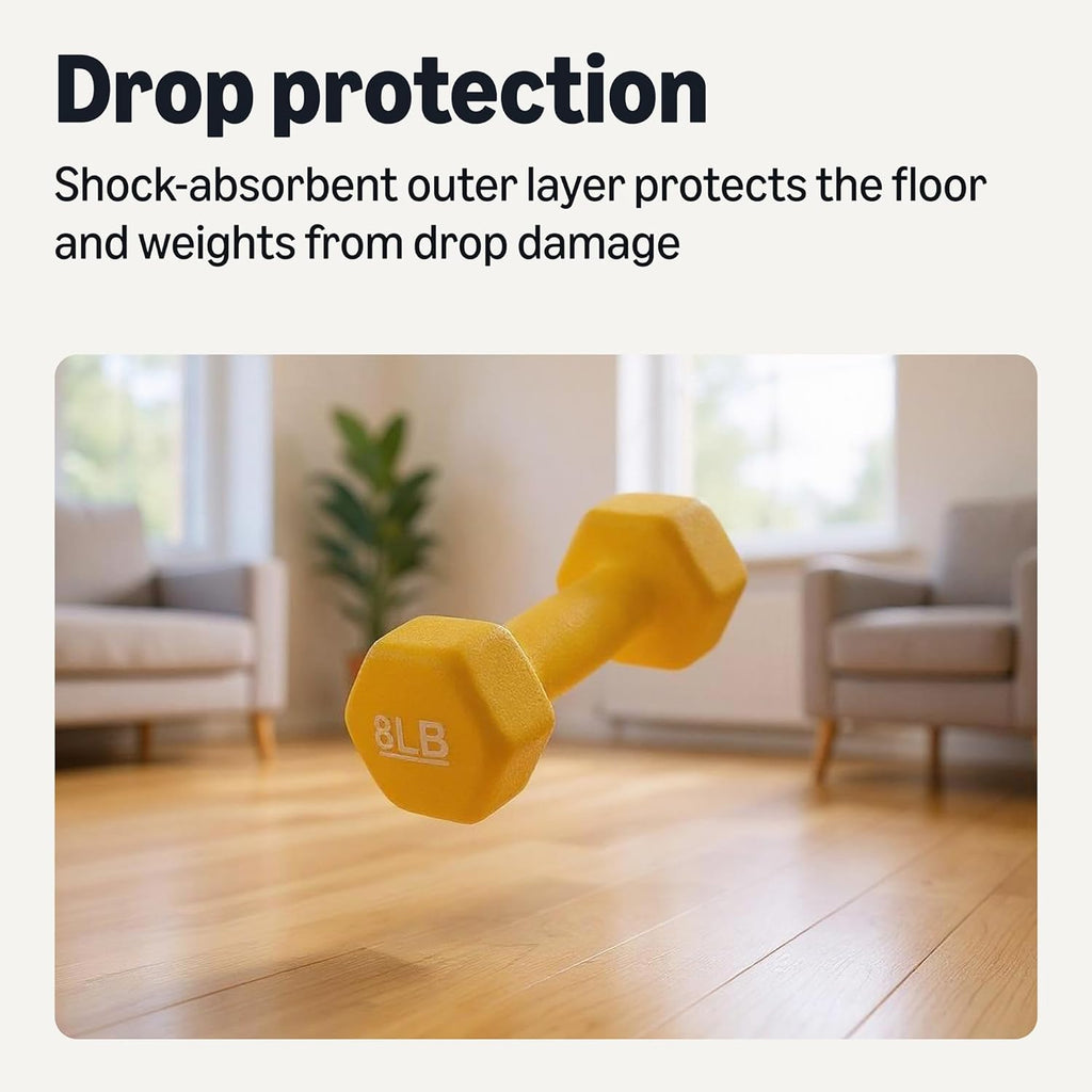 Basics Neoprene Dumbbell Hand Weights for Exercise and Muscle Toning