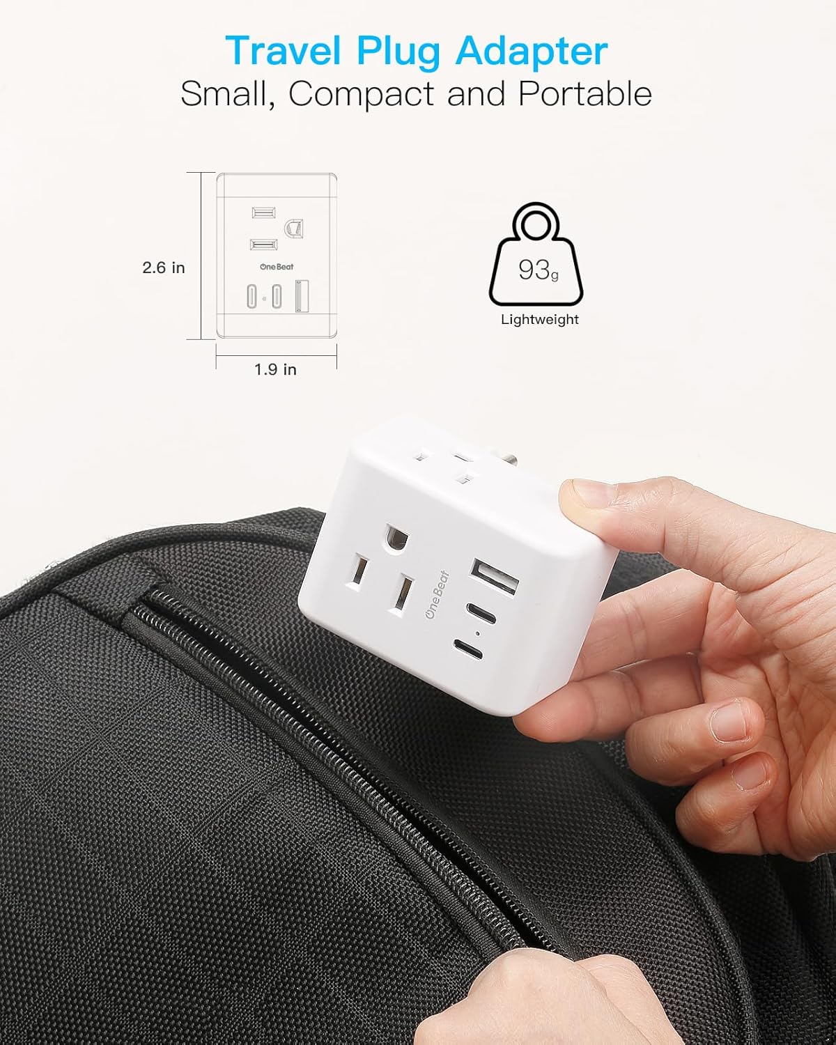 2 Pack European Travel Plug Adapter, International Power Plug Adapter with 3 Outlets 3 USB Charging Ports(1 USB C), Type C Plug Adapter Travel Essentials to Most Europe EU Spain Italy France Germany