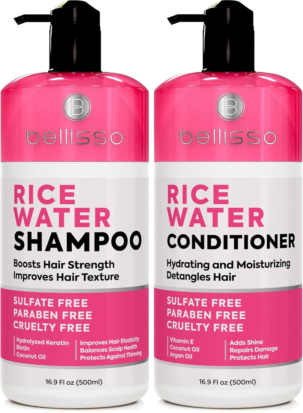 Biotin Shampoo and Conditioner Set - Sulfate and Paraben Free Treatment for Men and Women - Hair Thickening Volumizing Products to Help Boost Thinning Hair with Added Keratin
