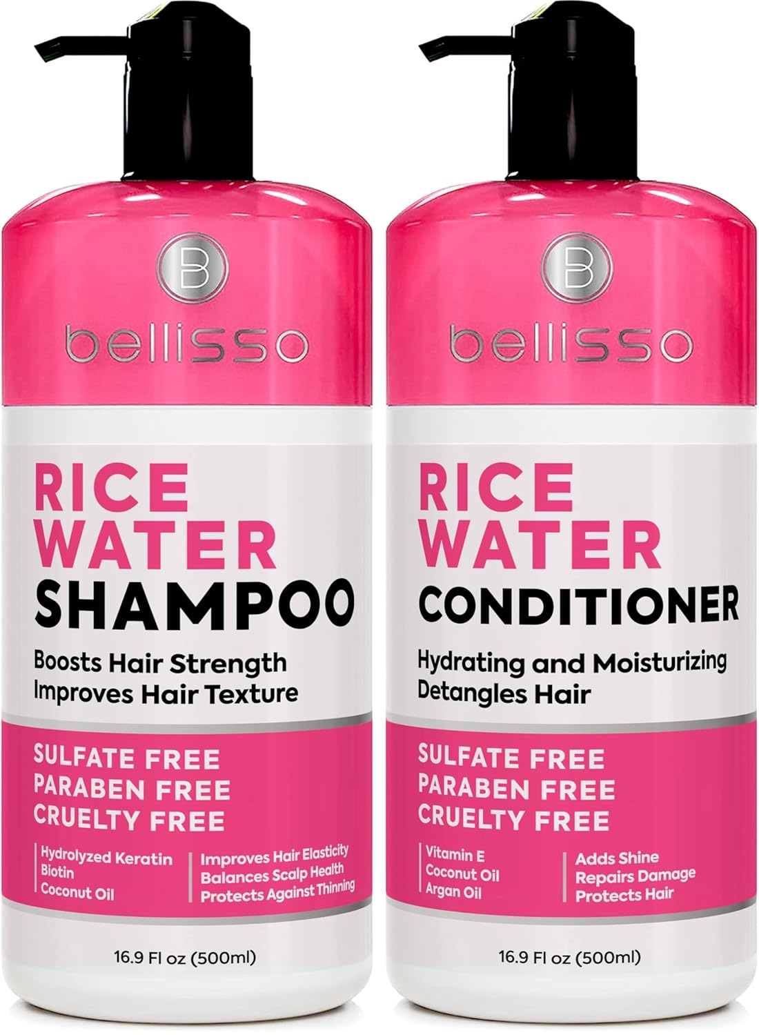 Biotin Shampoo and Conditioner Set - Sulfate and Paraben Free Treatment for Men and Women - Hair Thickening Volumizing Products to Help Boost Thinning Hair with Added Keratin