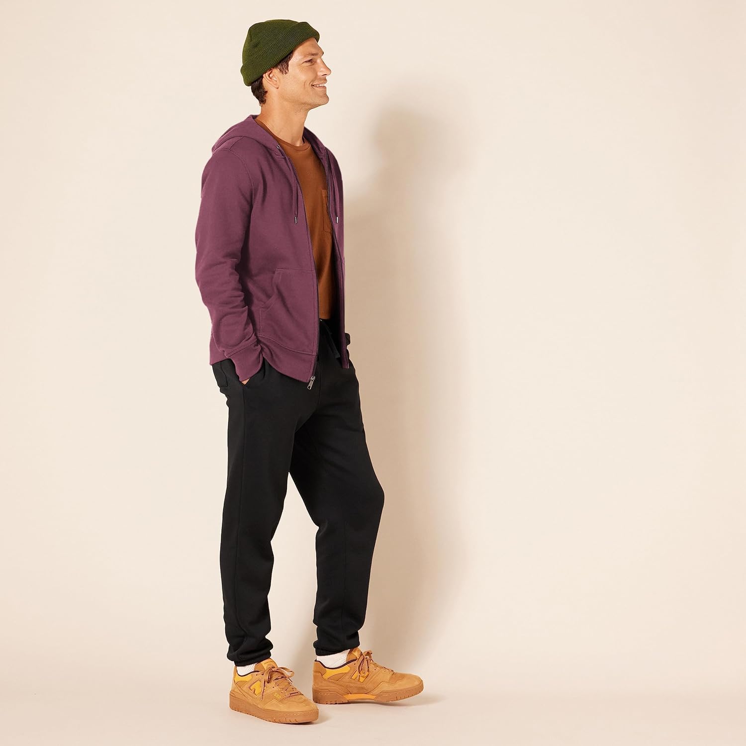 Essentials Men's Full-Zip Fleece Hoodie (Available in Big & Tall)